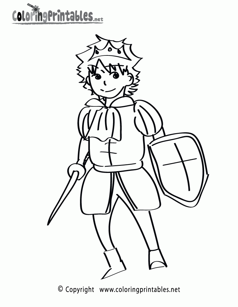 Prince Coloring Page A Free Boys Coloring Printable