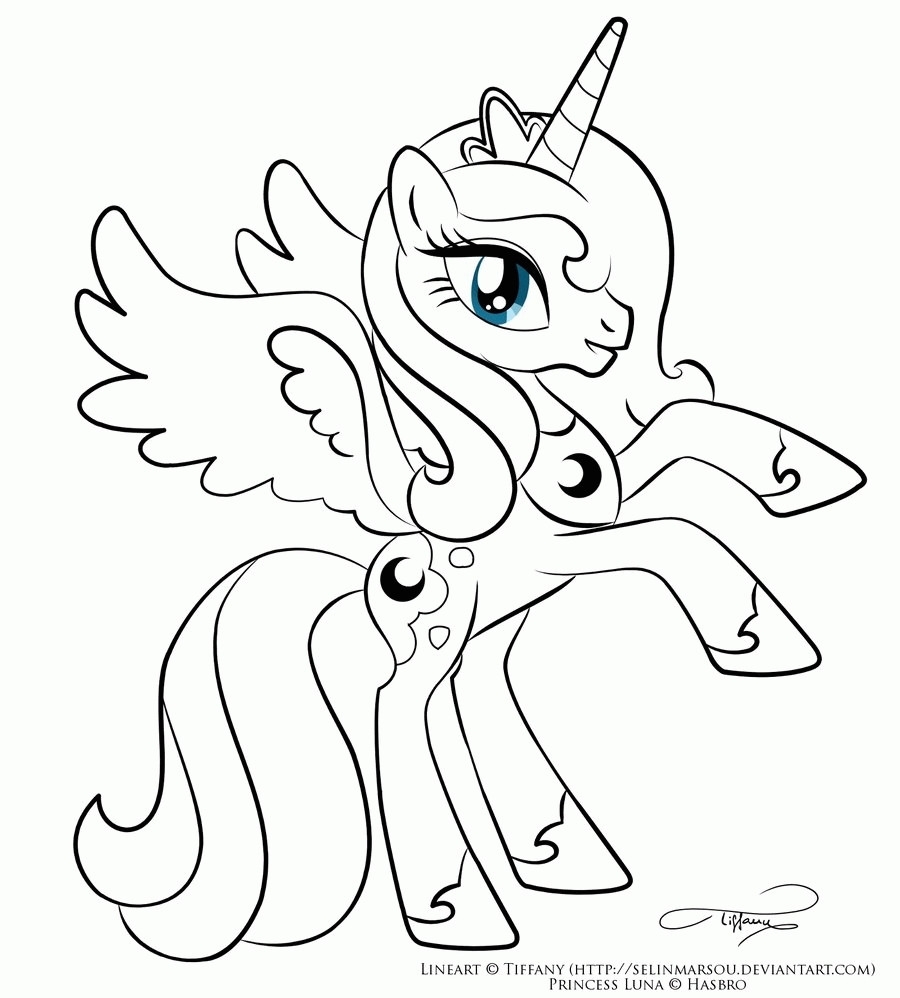 Princess Celestia And Nightmare Moon Coloring Pages Coloring Pages