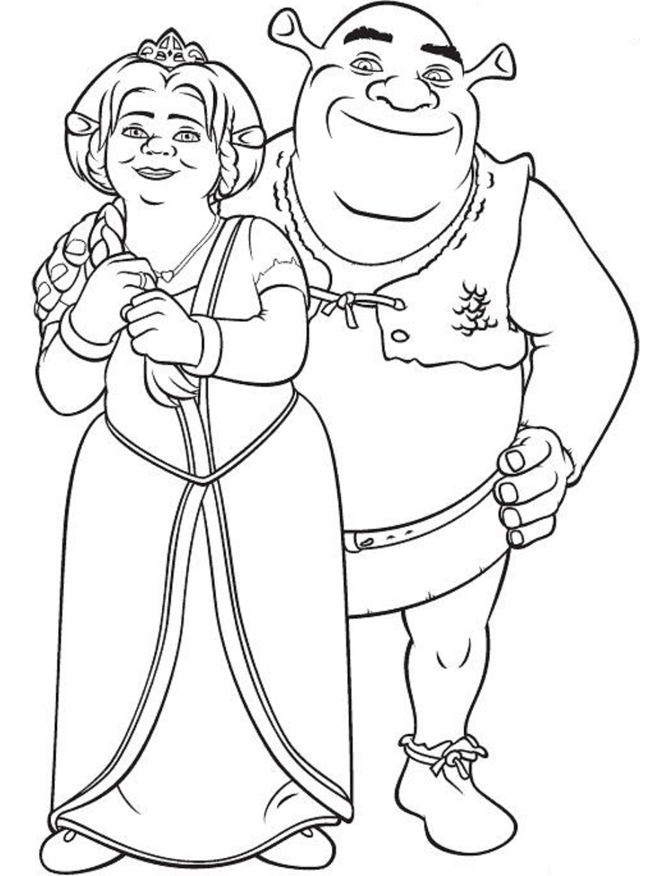 Princess Fiona Shrek Coloring Pages Coloring Pages