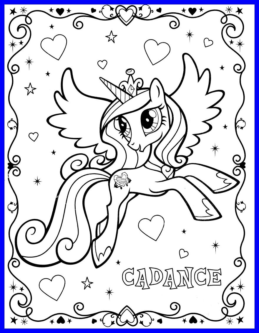 Unicorn And Princess Coloring Pages