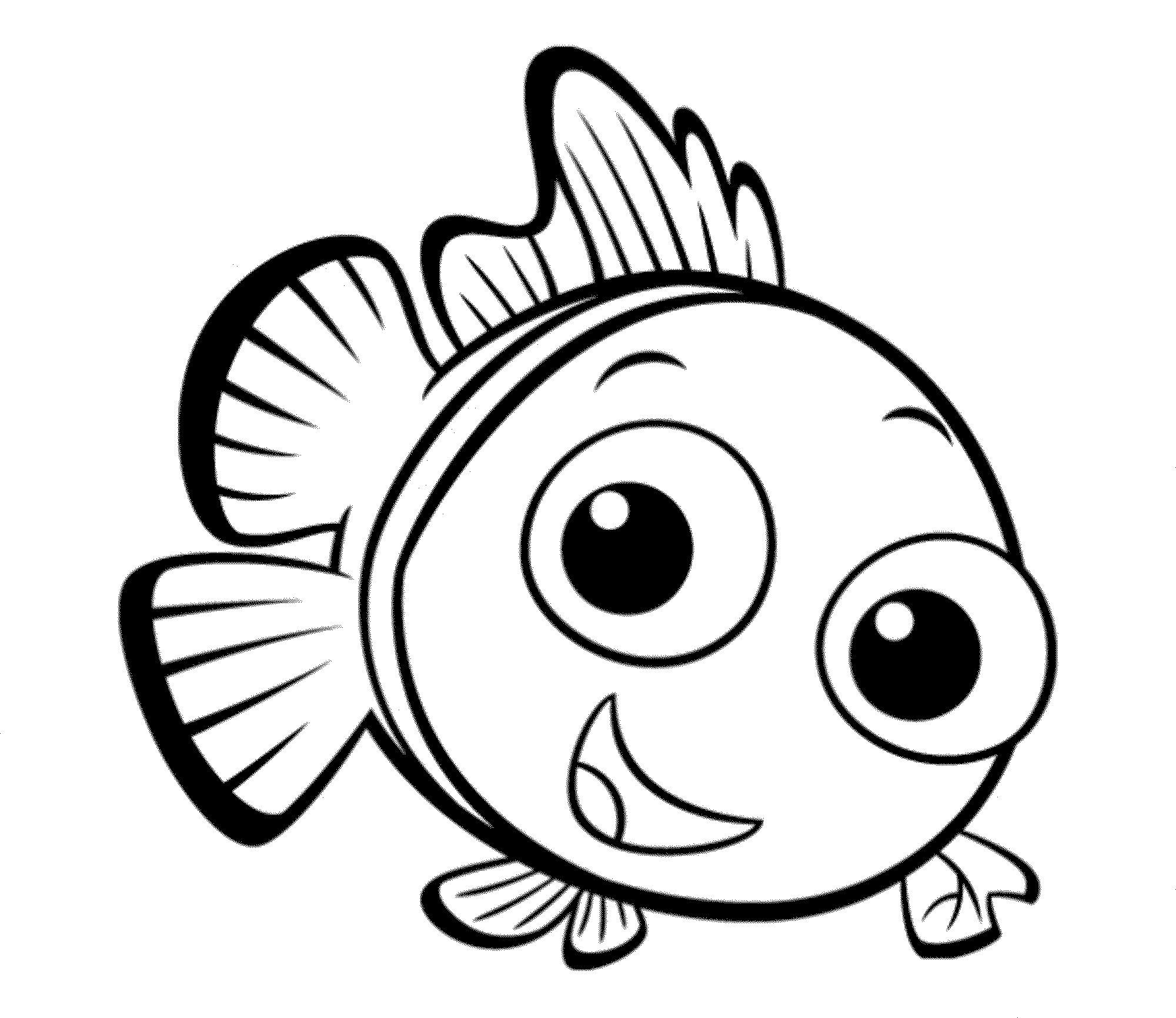 Print Download Cute And Educative Fish Coloring Pages