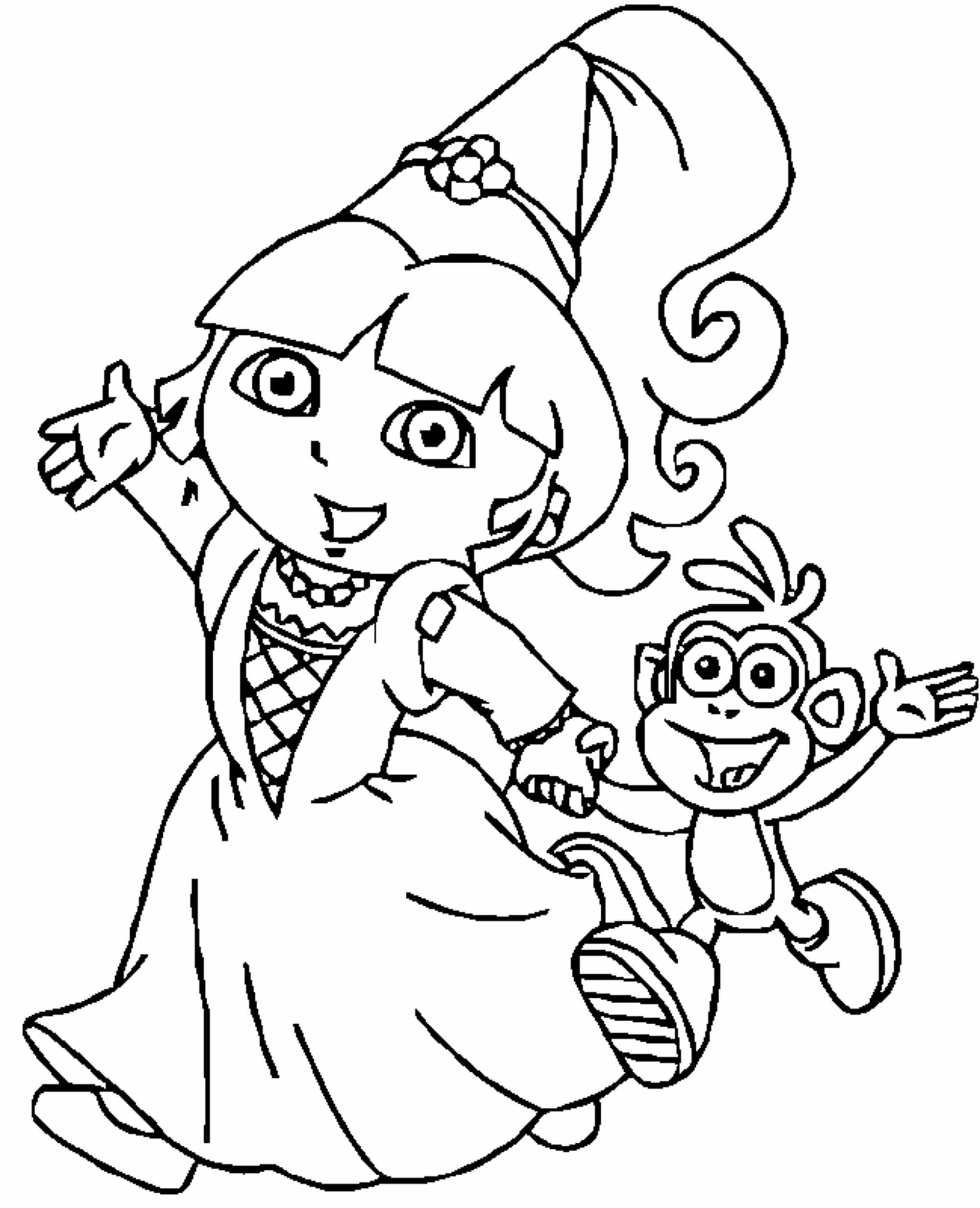 Print Download Dora Coloring Pages To Learn New Things
