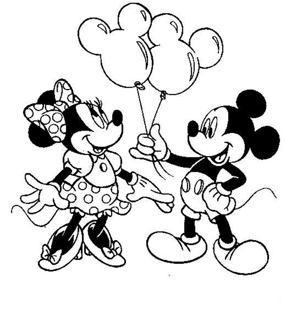 Print Download Free Minnie Mouse Coloring Pages