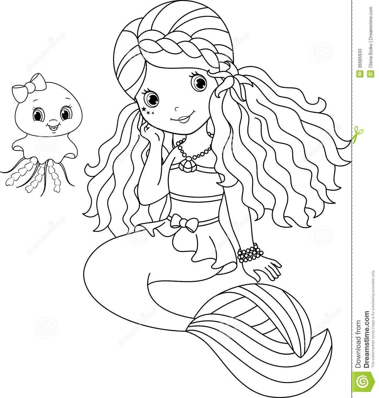Print Mermaid Coloring Pages Ingeborg Chatman
