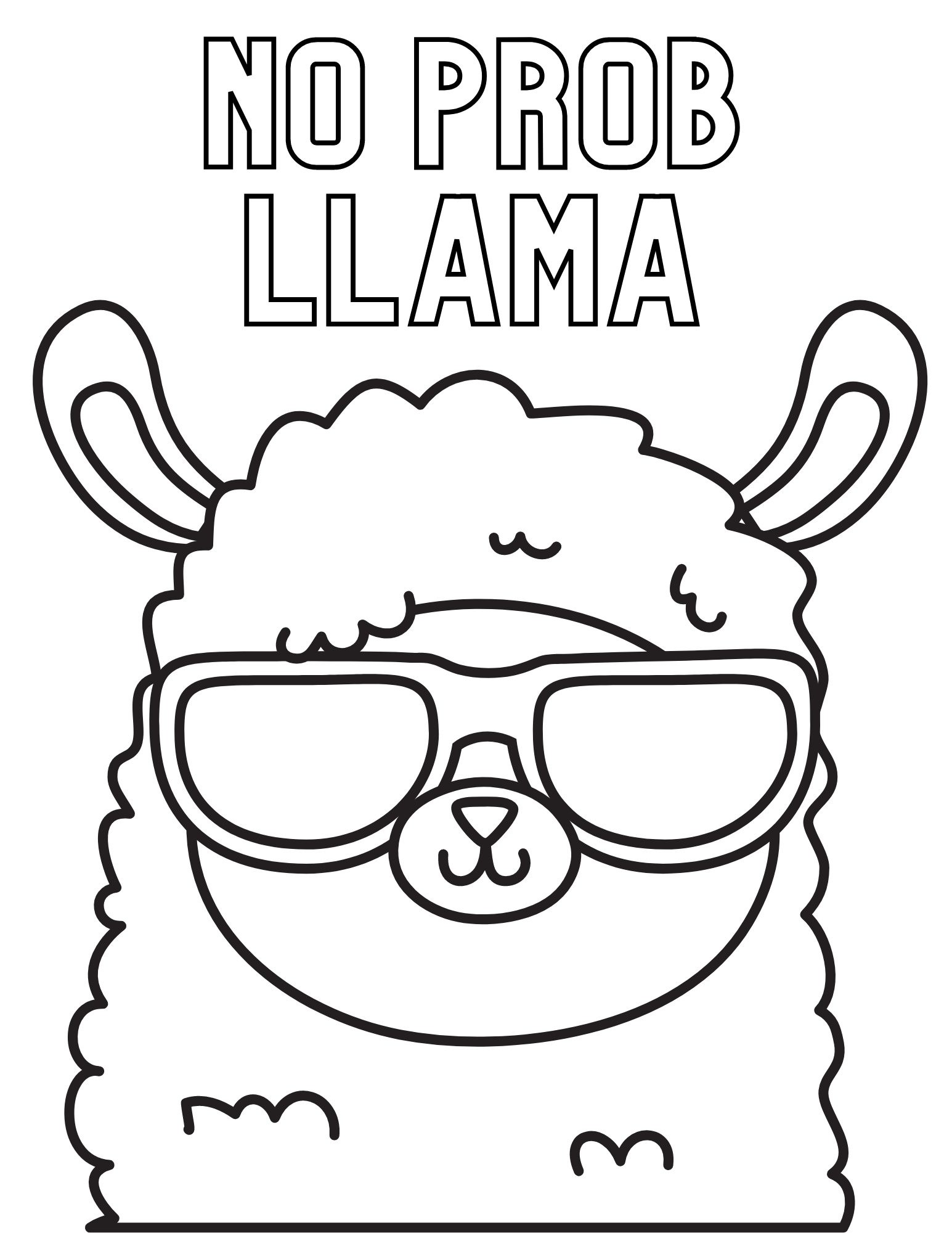 Print These Cute Llama Coloring Pages For Kids And Adults