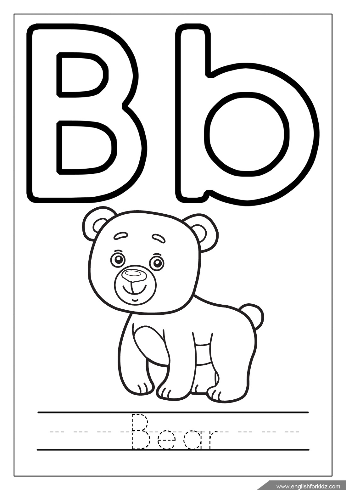 Printable Alphabet Coloring Pages Letters A J