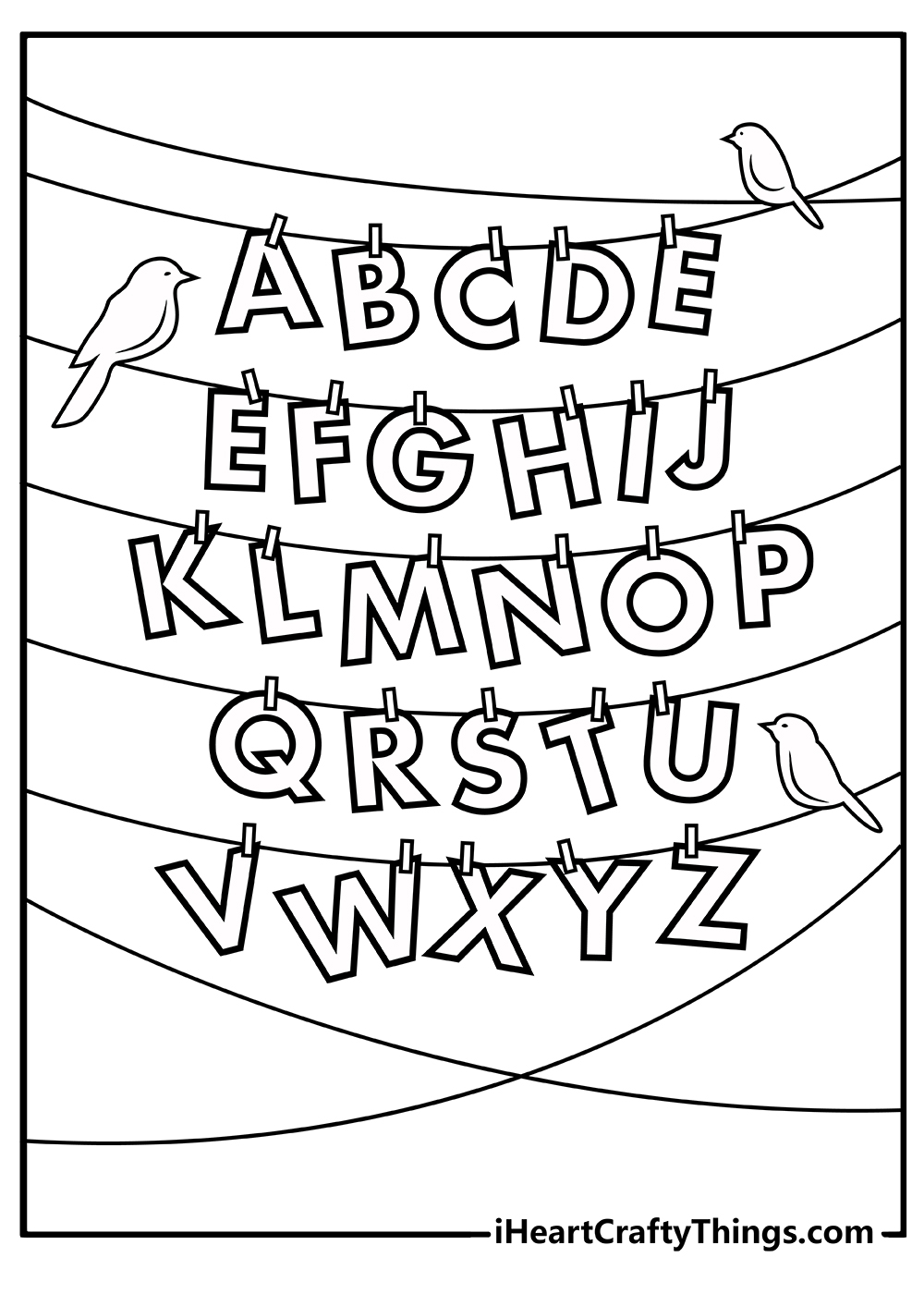 Printable Alphabet Coloring Pages