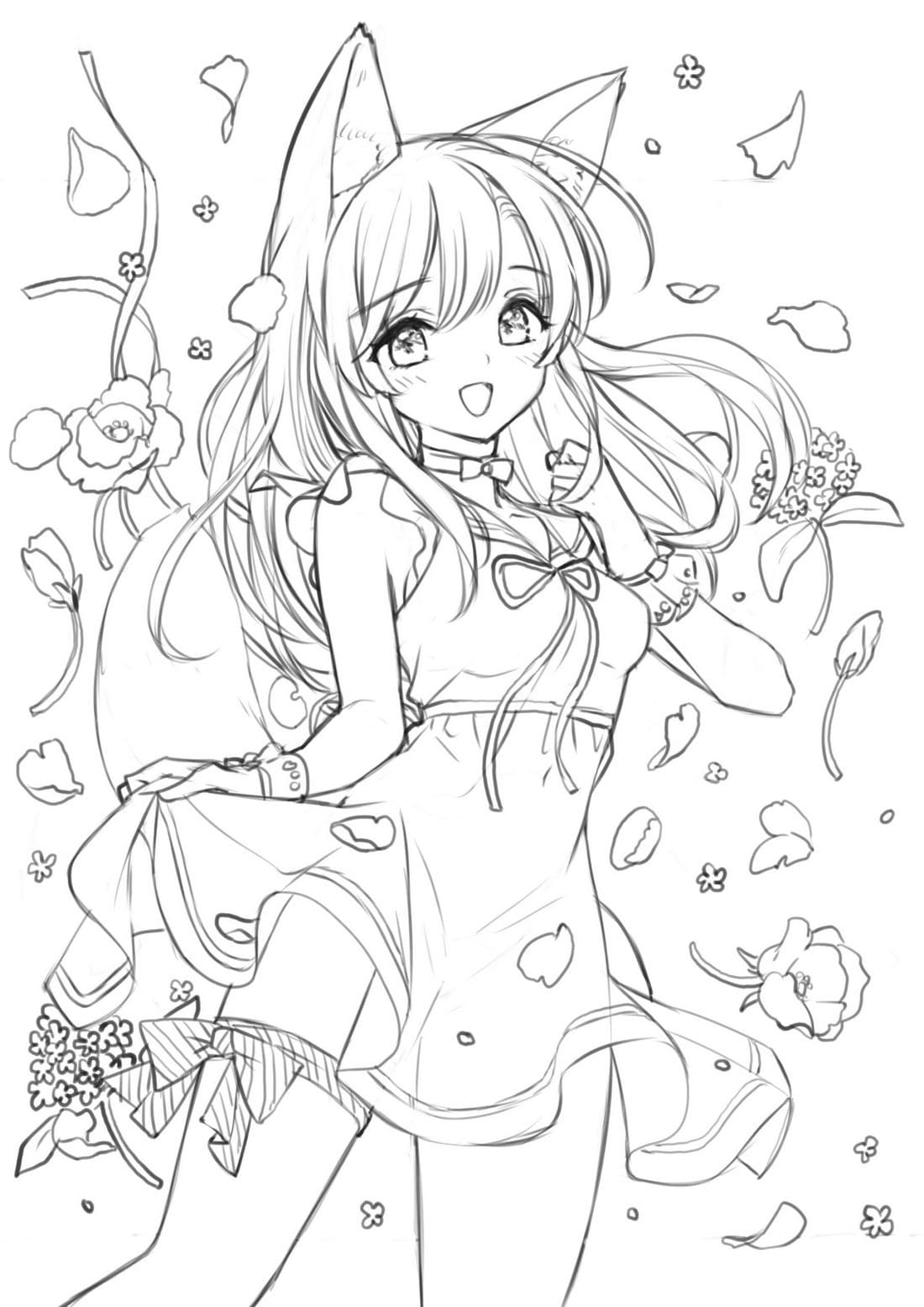 Printable Anime Coloring Sheets