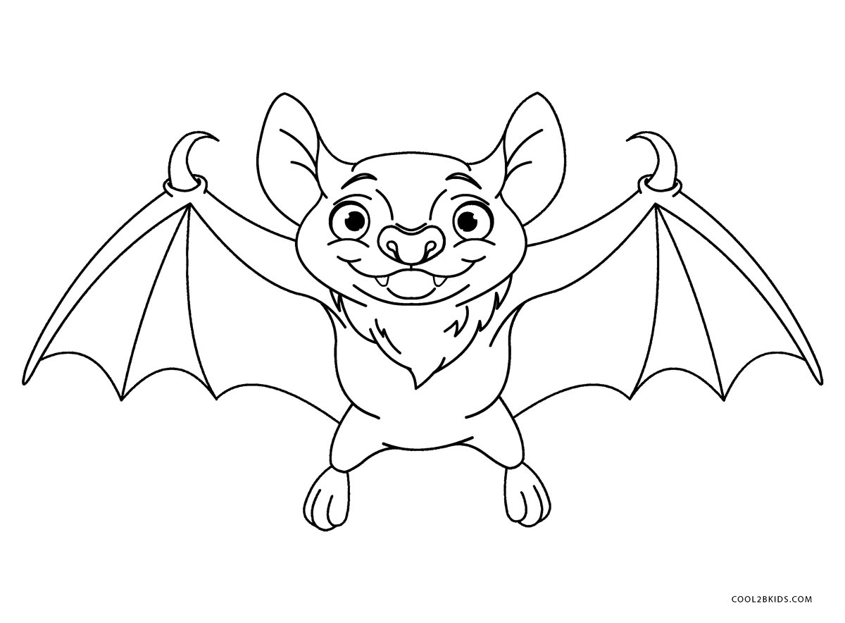 Printable Bat Coloring Pages