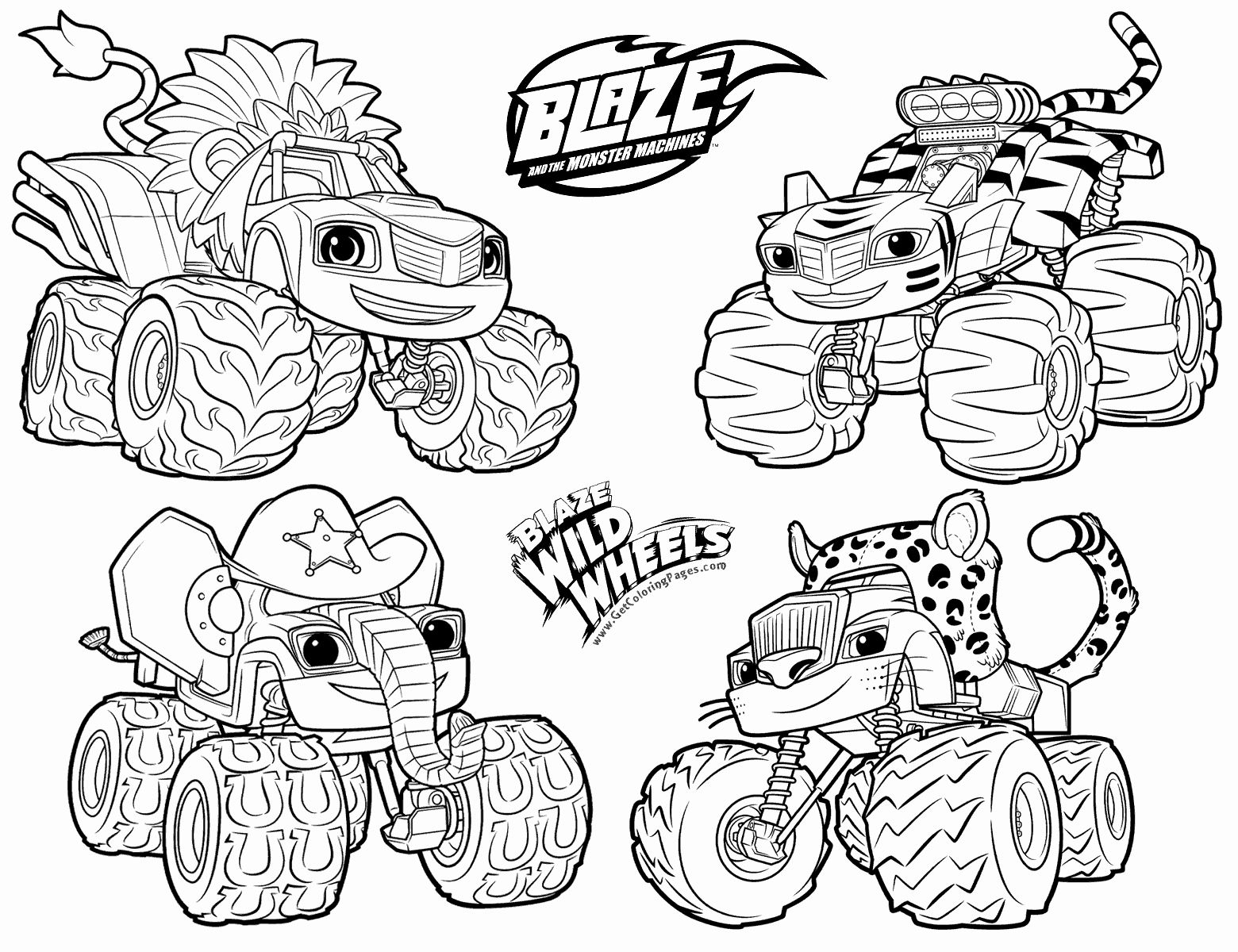 Printable Blaze And The Monster Machines Characters
