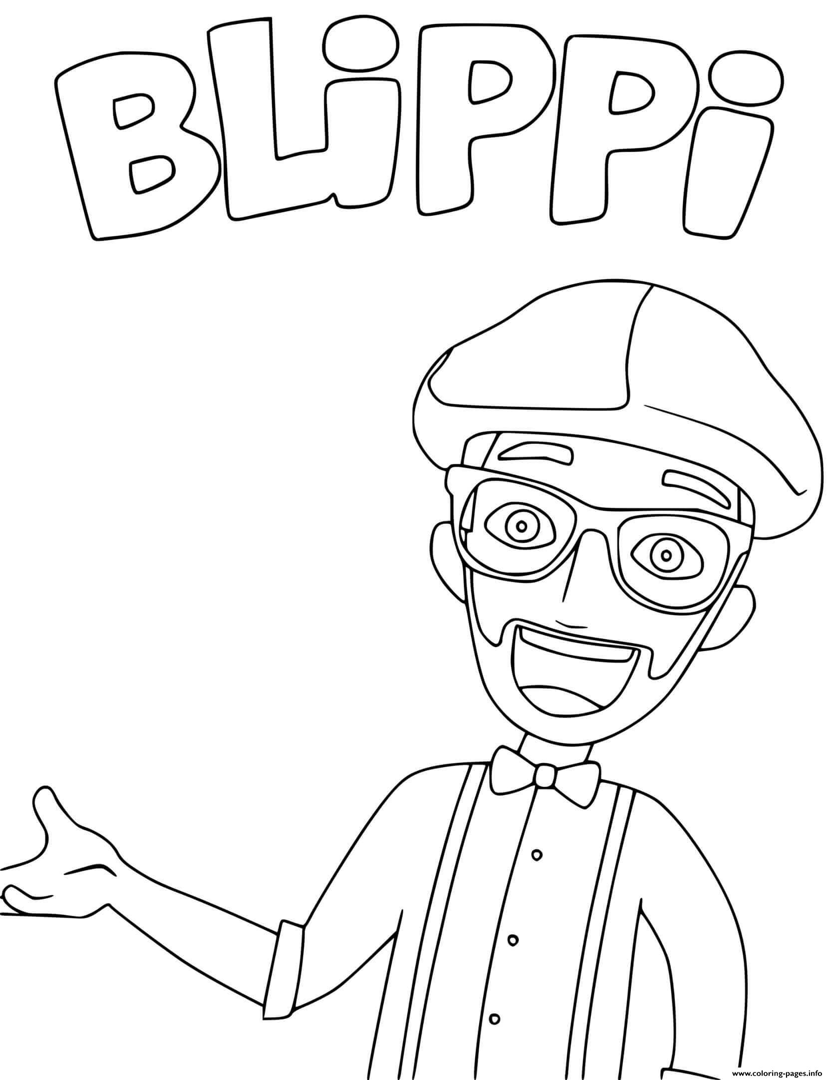 Printable Blippi Coloring Pages