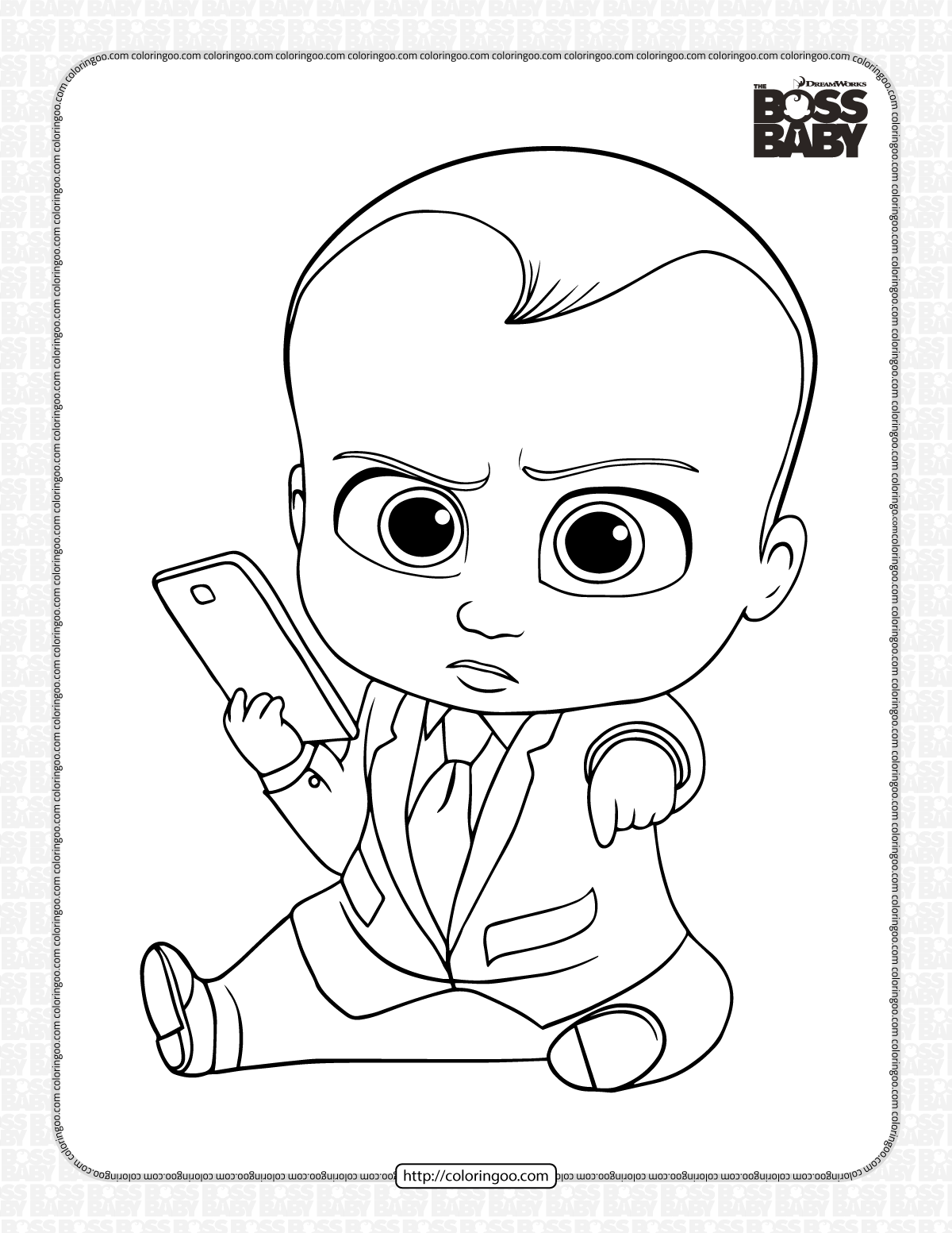 Boss Baby Printable Coloring Pages