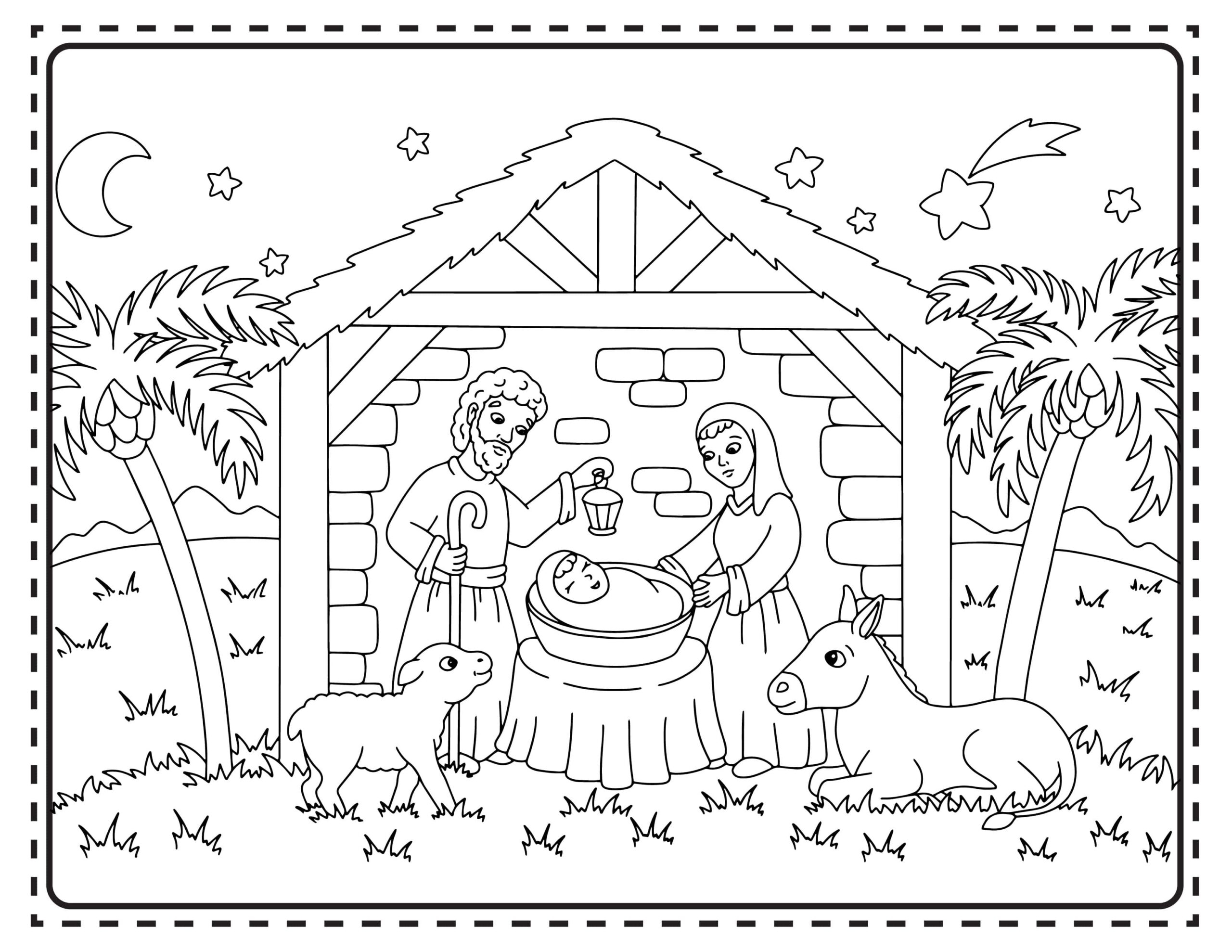 Nativity Coloring Pages