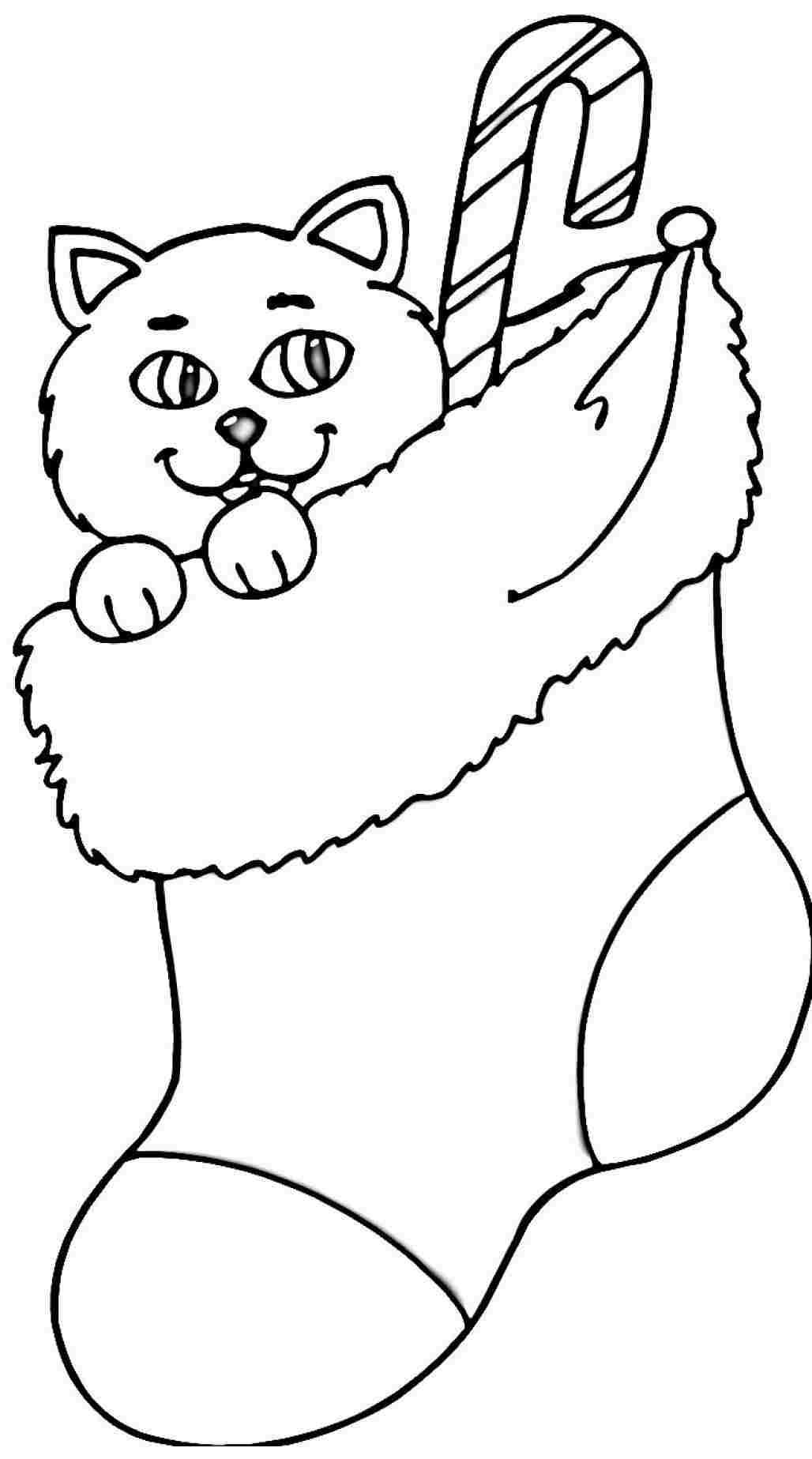 Printable Christmas Stocking Coloring Pages Coloring Home