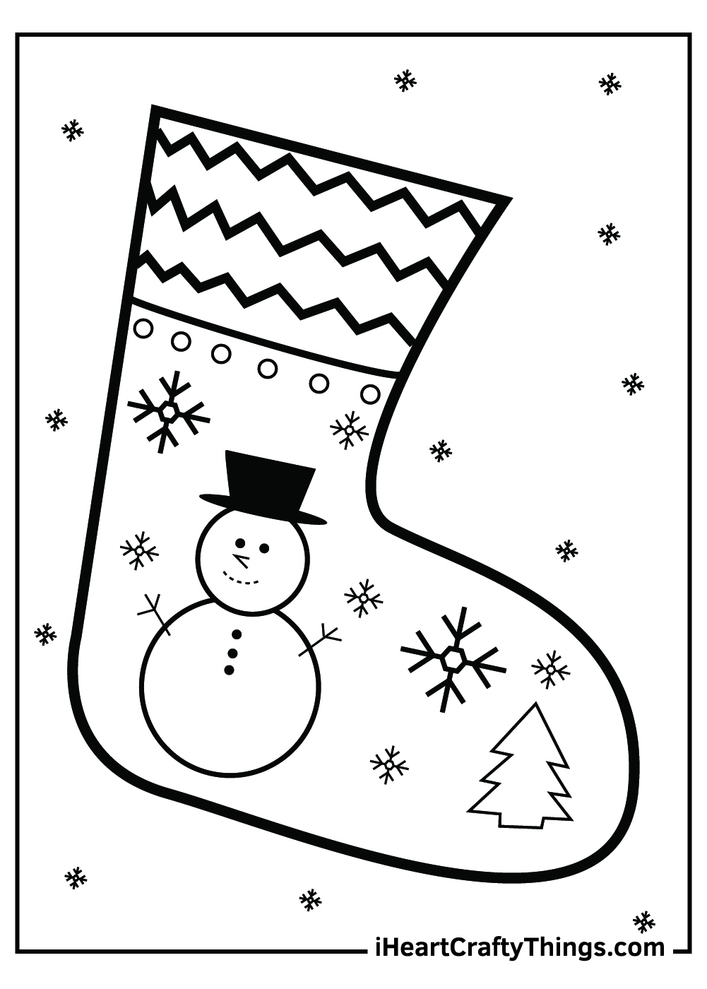 Printable Christmas Stocking Coloring Pages Updated 2021
