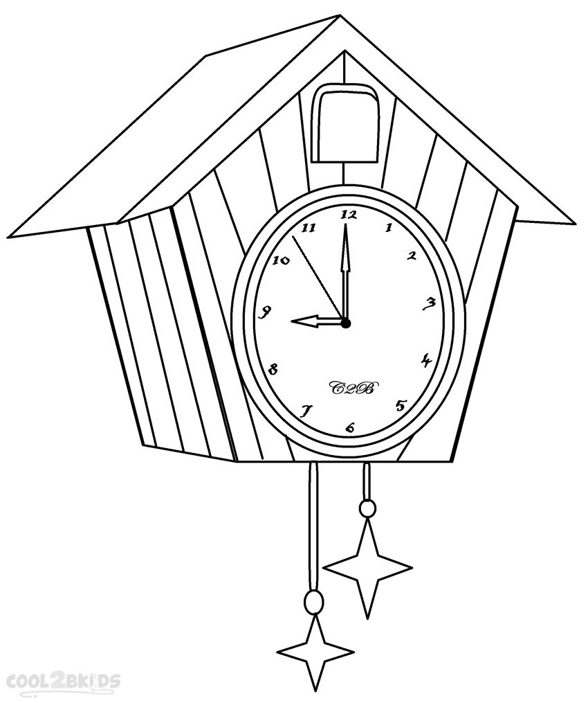 Printable Clock Coloring Pages For Kids Cool2bKids