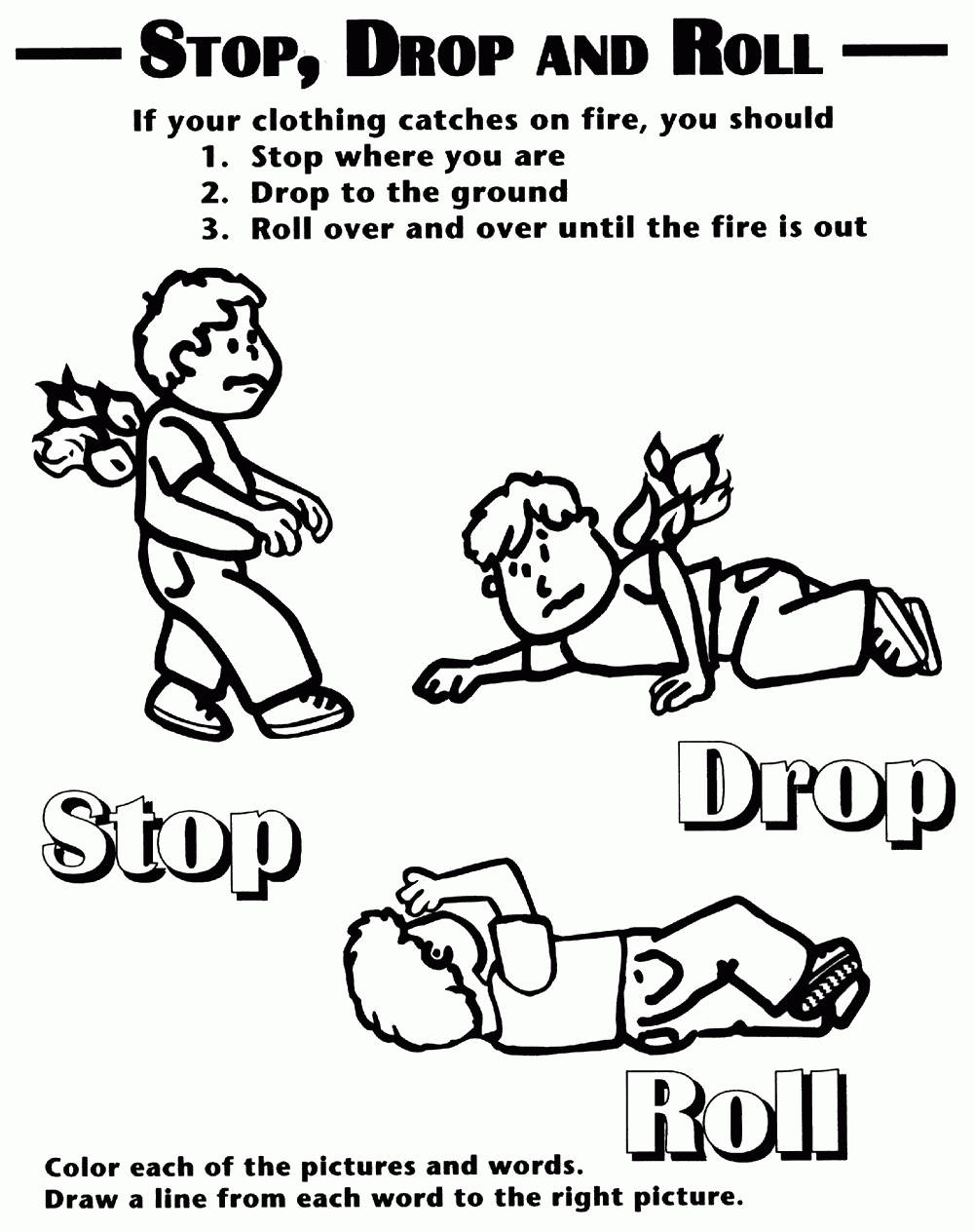 Fire Safety Printable Coloring Pages