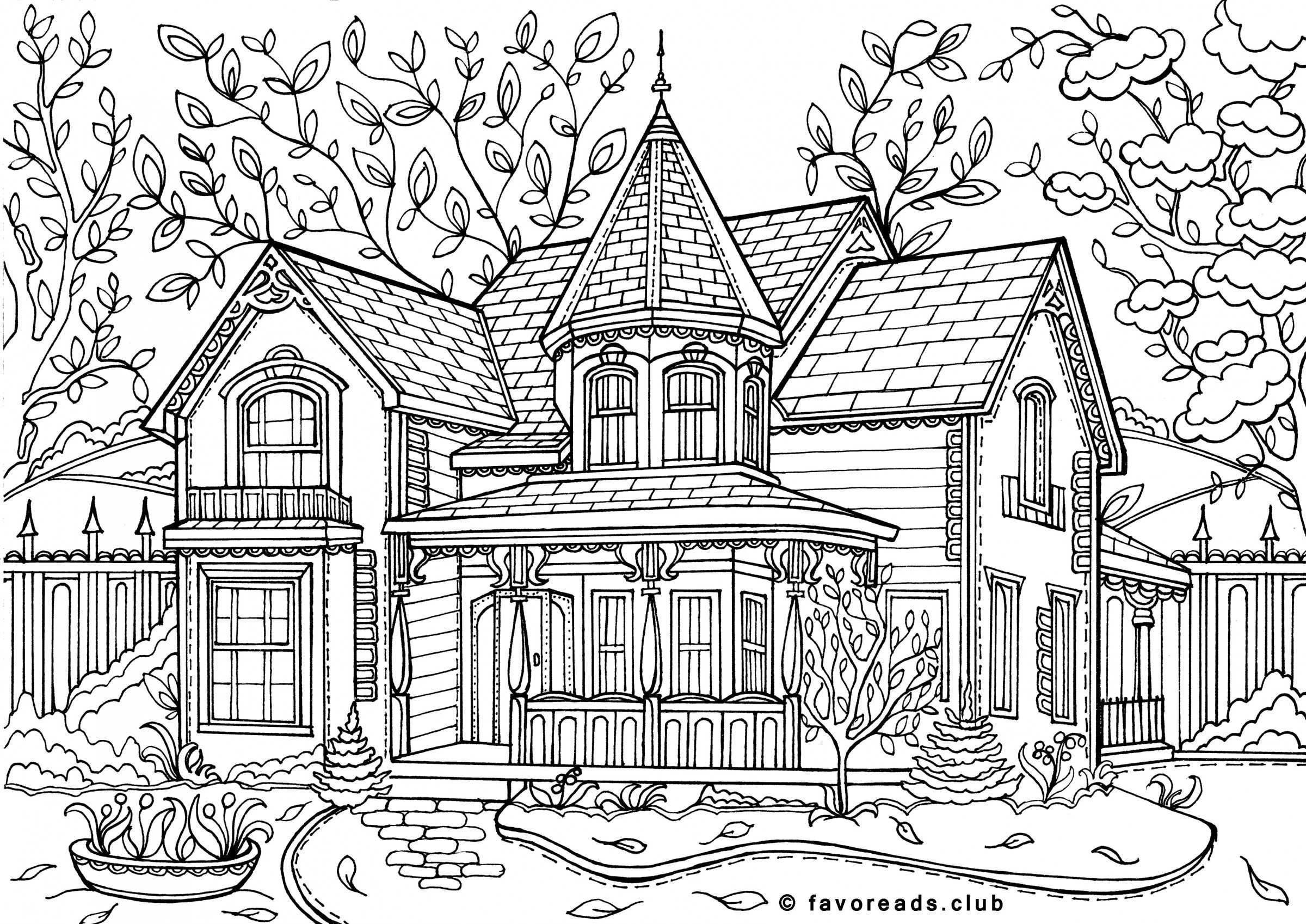 Printable Coloring Pages House Customize And Print