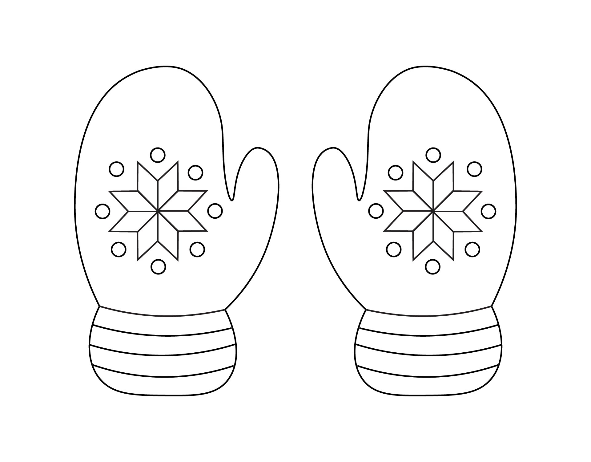 Printable Coloring Pages Mittens
