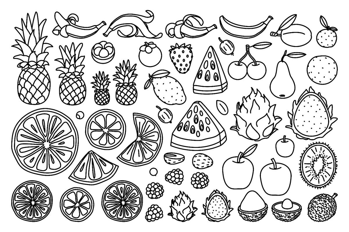 Printable Coloring Pages Of Food