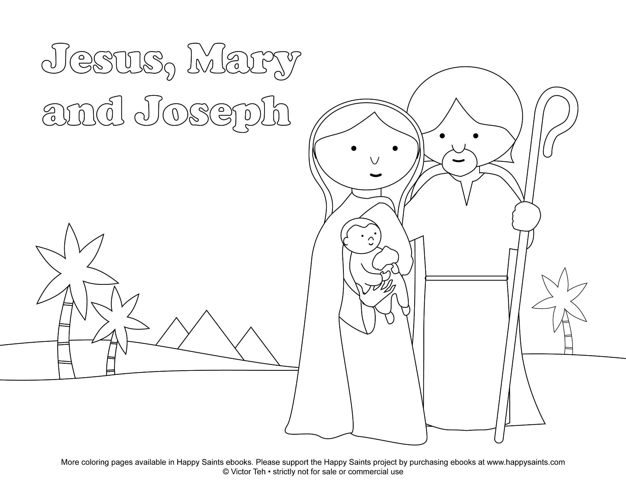 Printable Coloring Pages Of The Holy Family