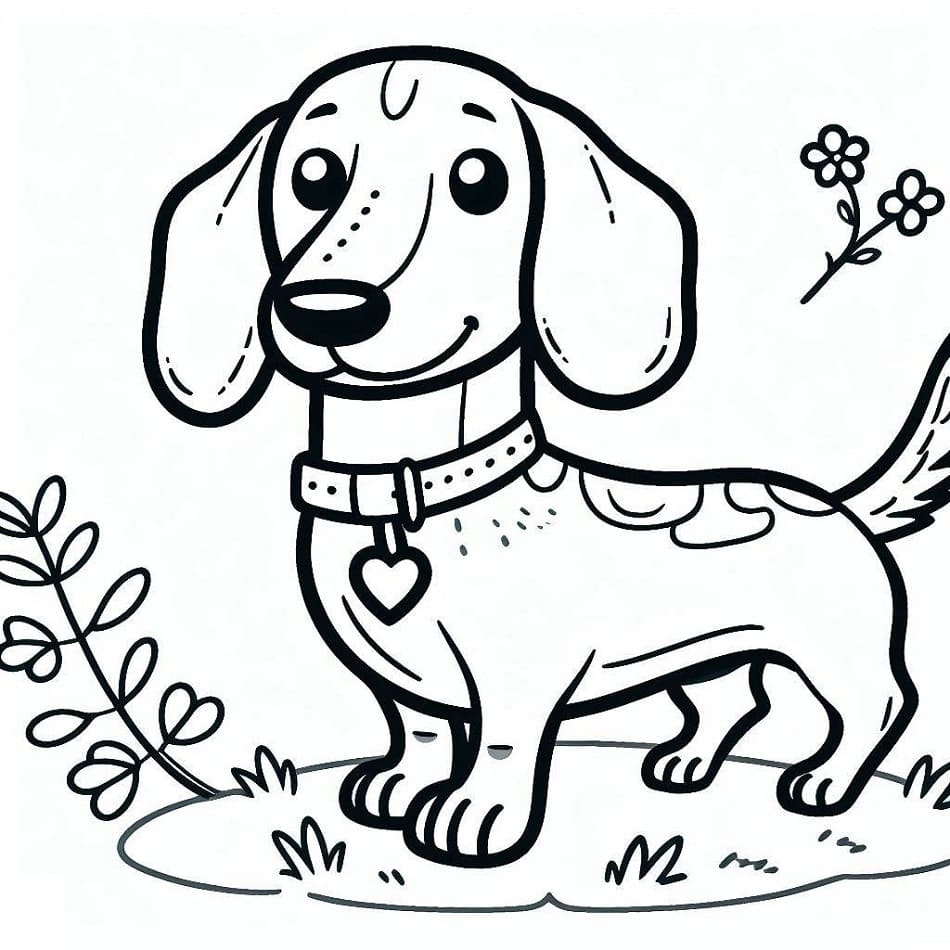 Printable Cute Dachshund Coloring Page Download Print Or Color Online For Free