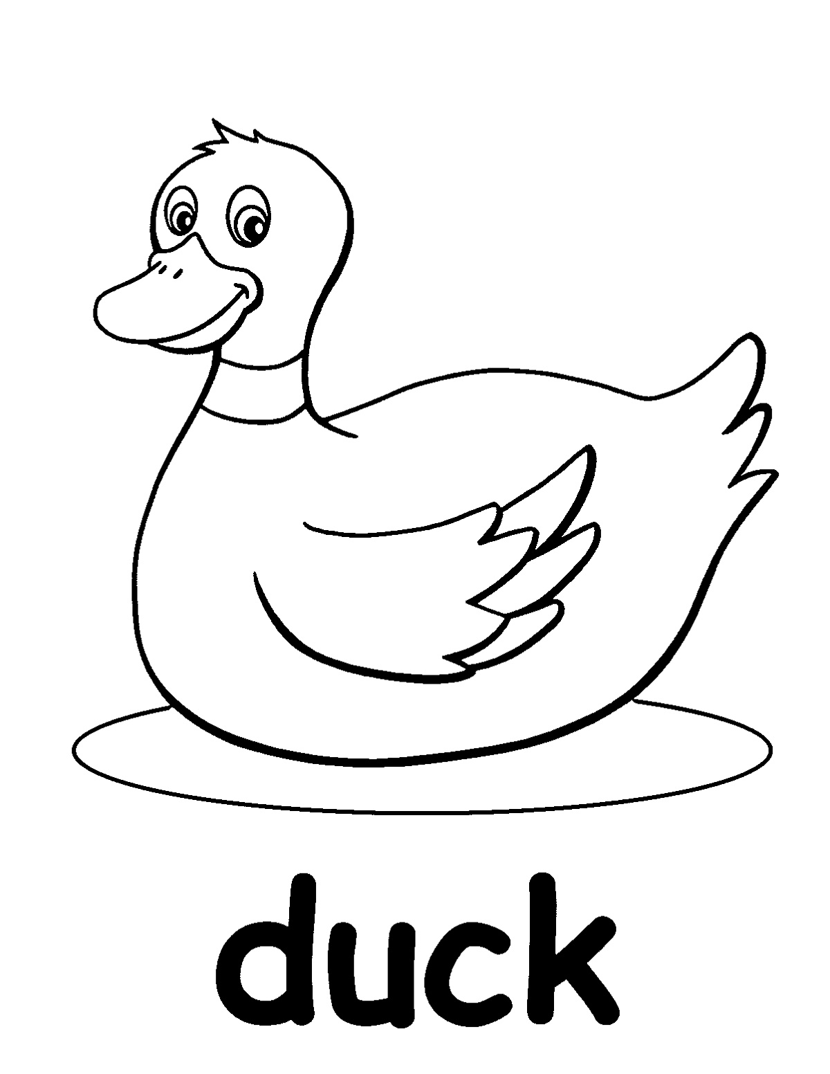 Printable Duck Coloring Pages