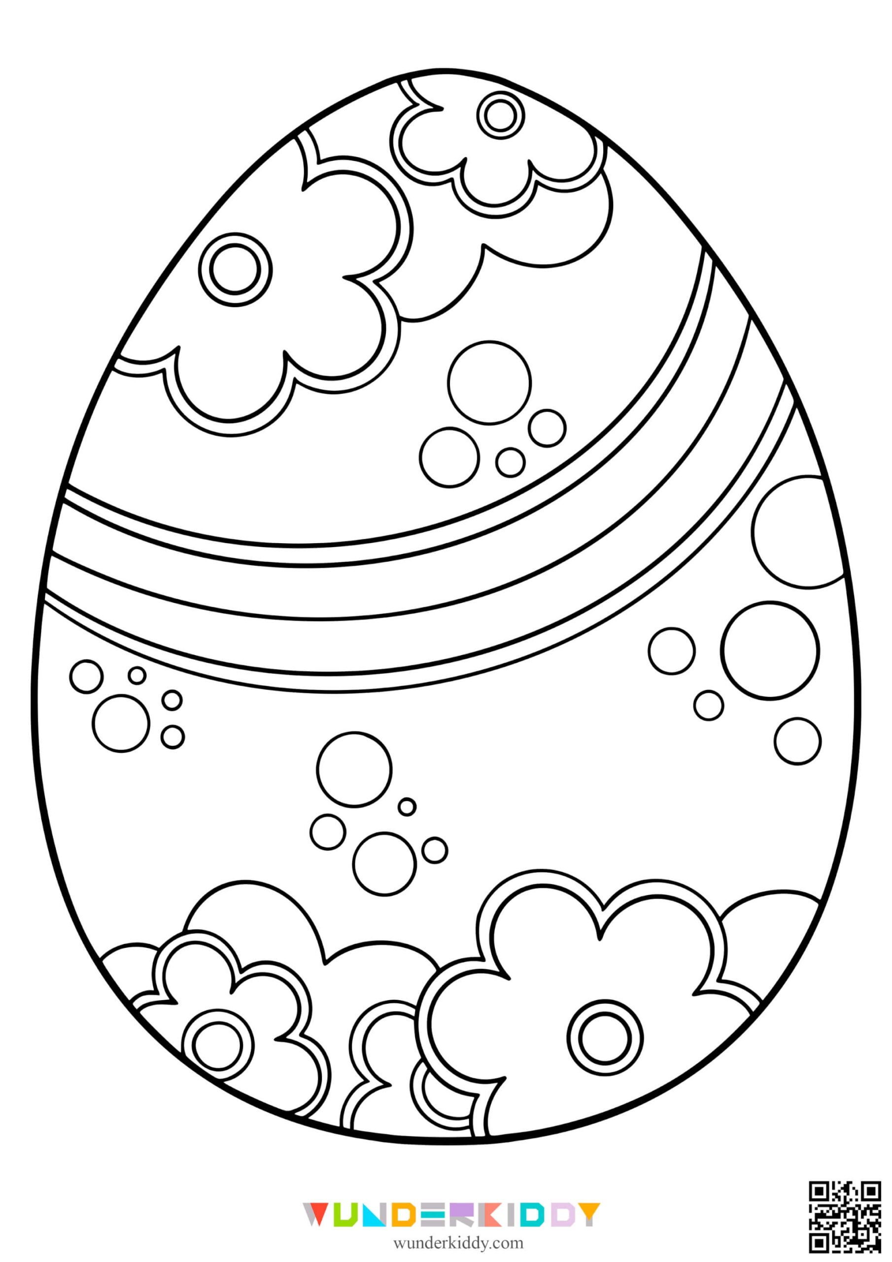 Printable Easter Egg Template And Colouring Page PDF