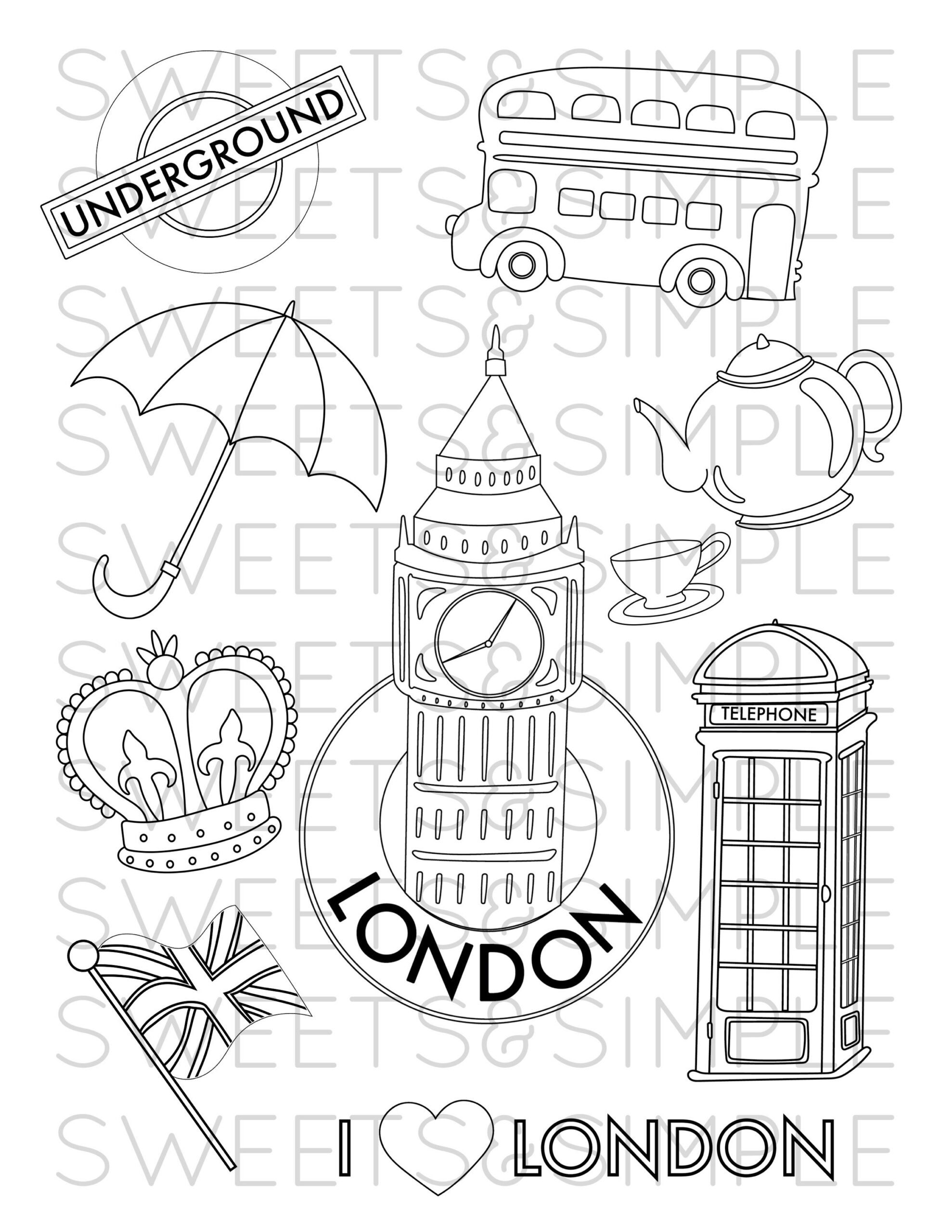 Printable England Coloring Pages