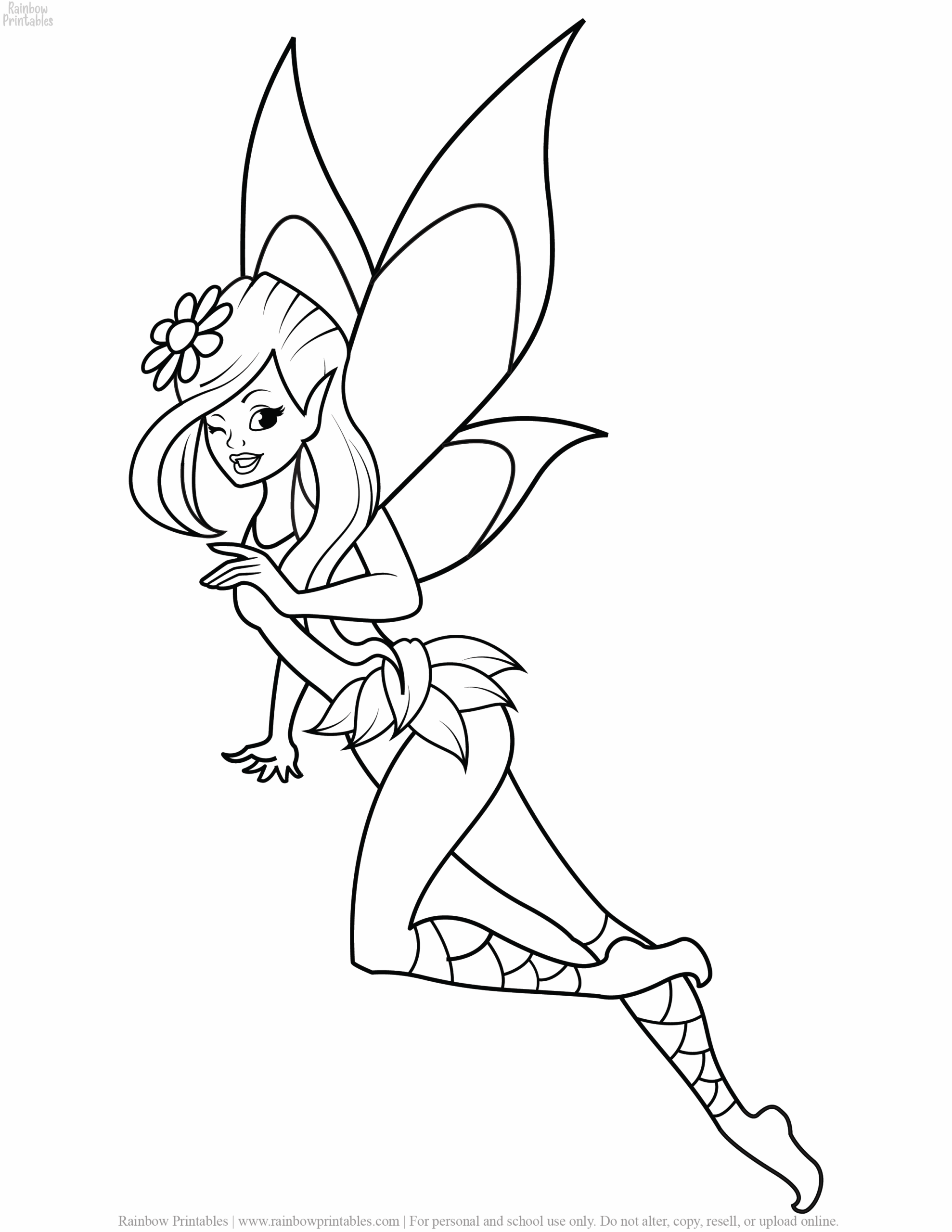 Printable Fairy Coloring Pages For Girls Coloring Pages