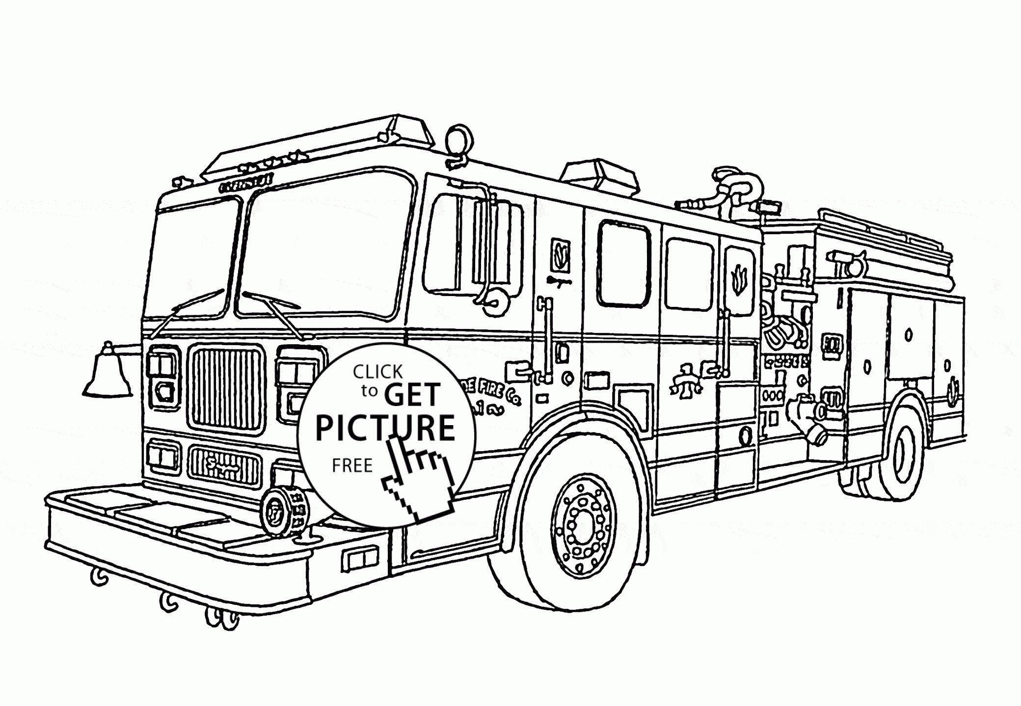 Fire Truck Coloring Page