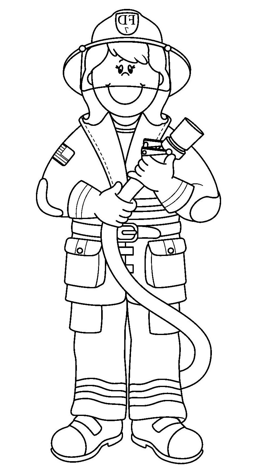 Printable Firefighter Coloring Pages