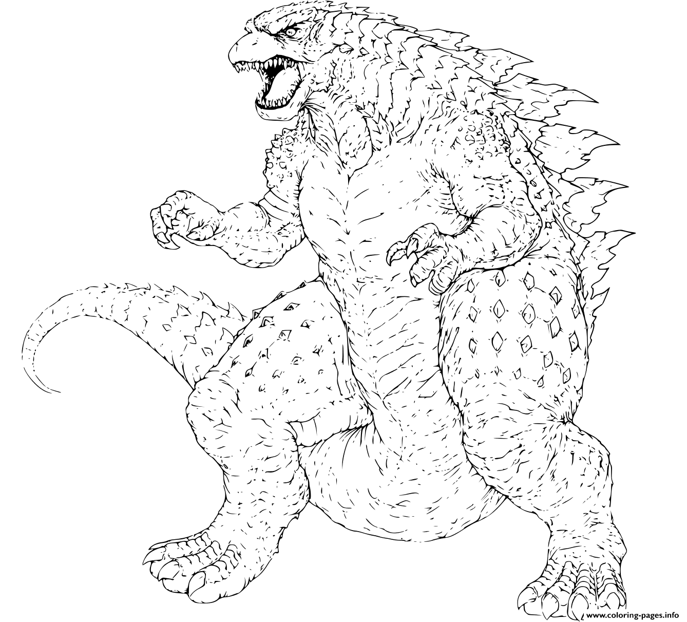 Printable Godzilla Coloring Pages Godzilla Coloring Pages Coloring Pages For Kids And Adults