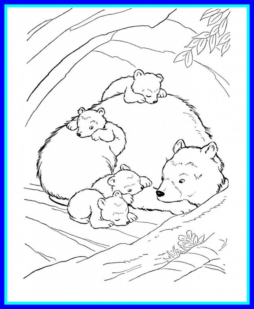 Hibernation Coloring Pages Printable