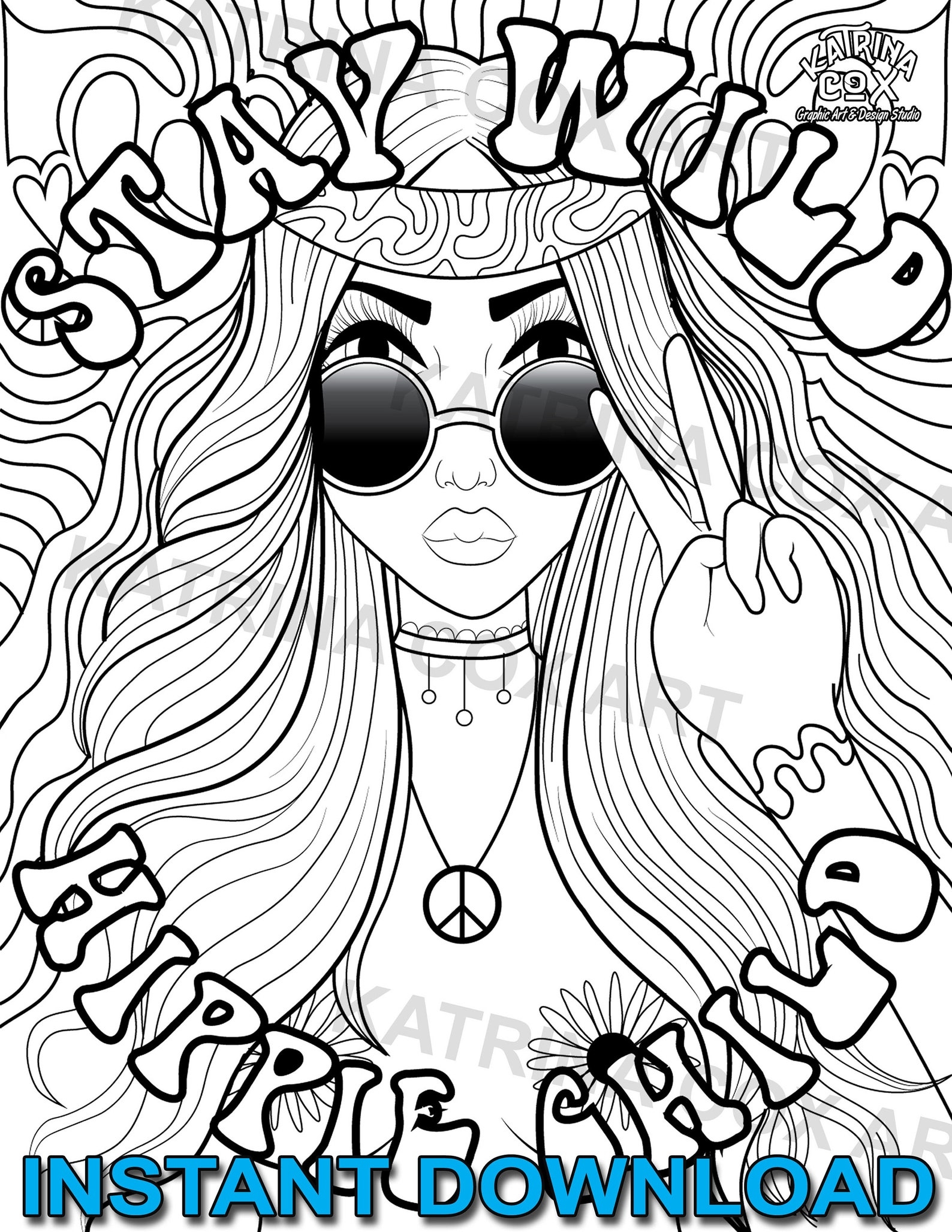 Printable Hippie Coloring Pages Printable Word Searches