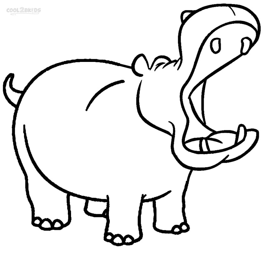 Printable Hippo Coloring Pages For Kids Cool2bKids