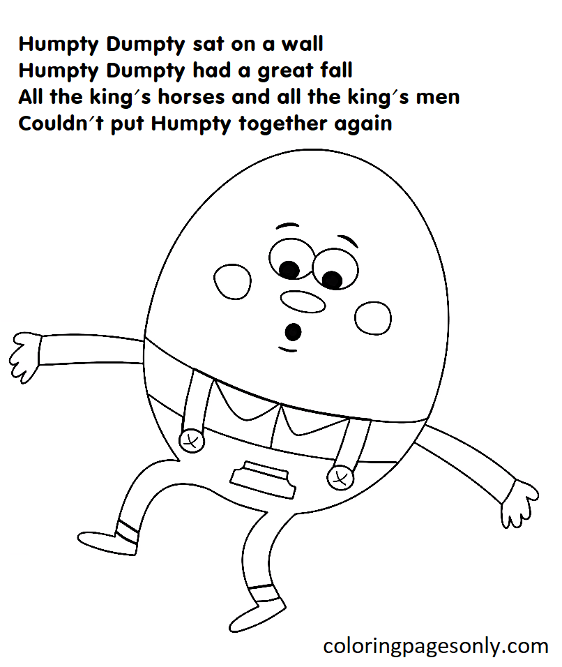 Printable Humpty Dumpty Coloring Page Free Printable Coloring Pages