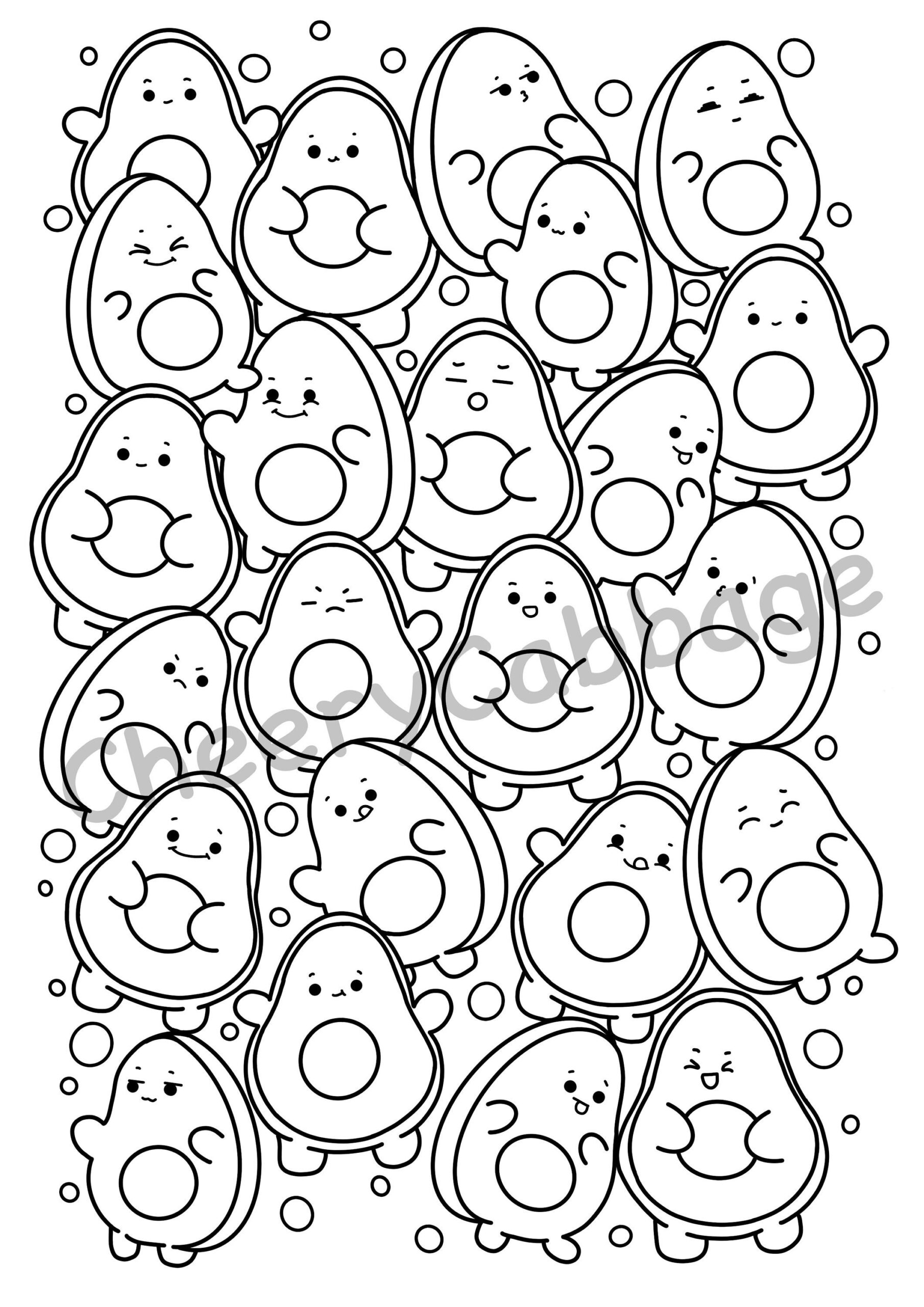 Printable Kawaii Cute Coloring Pages Customize And Print