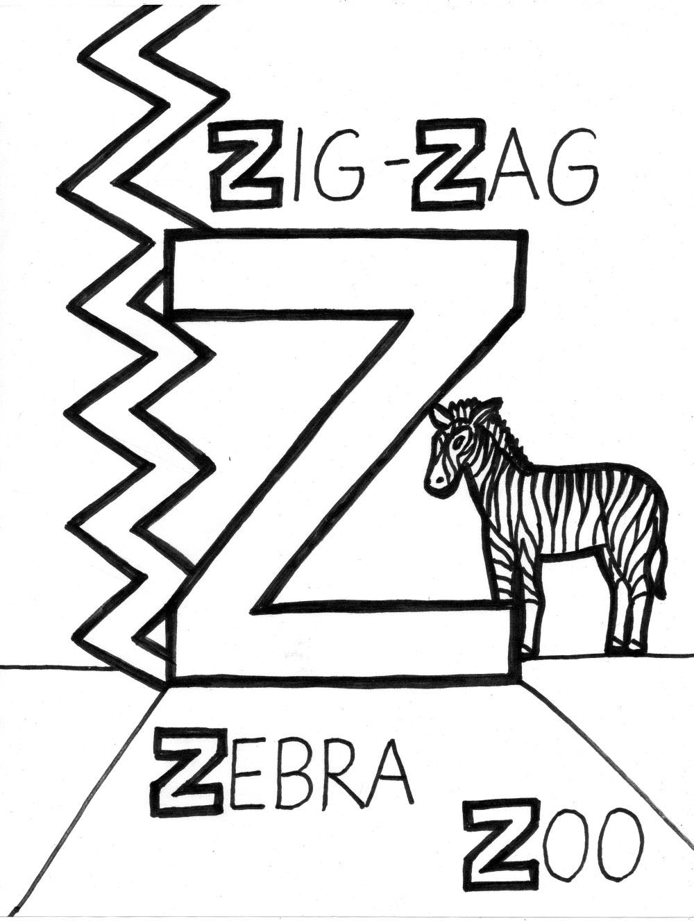 Printable Letter Z Coloring Pages Printable Word Searches