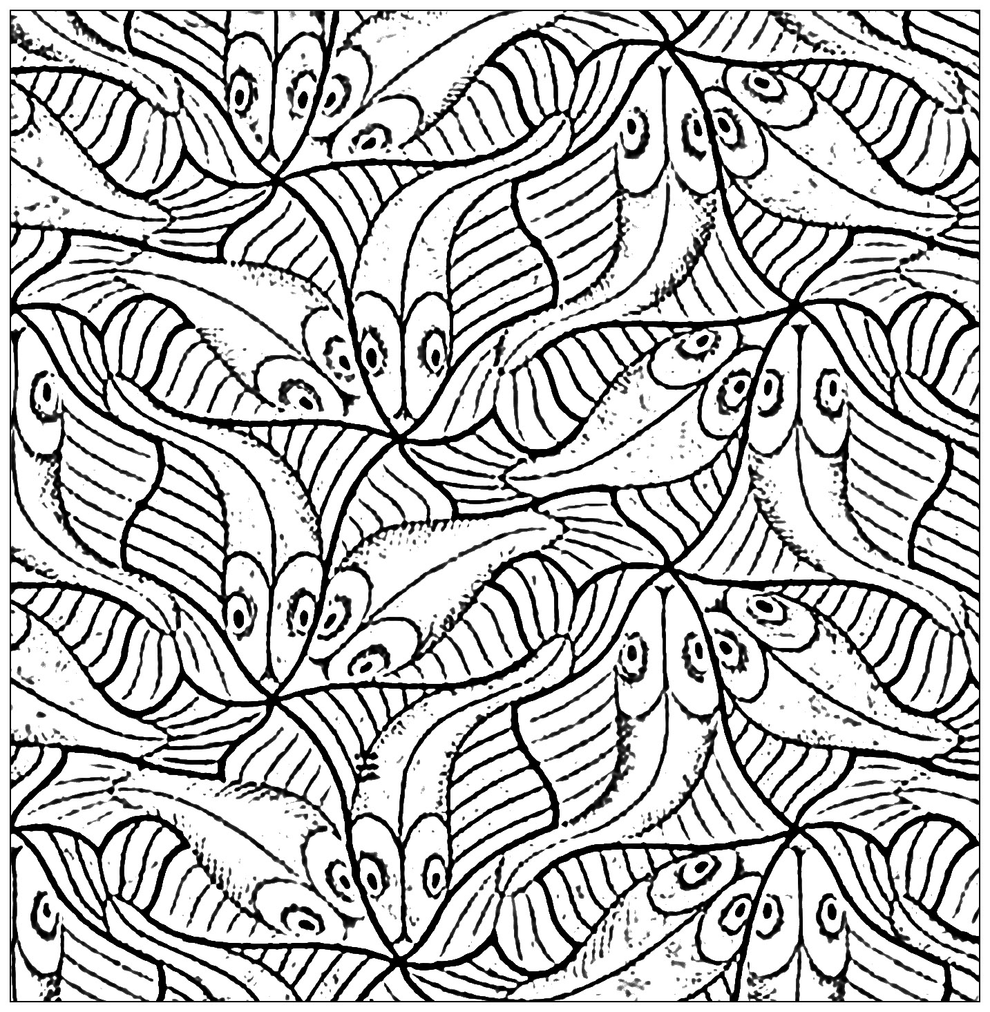 Printable Mc Escher Coloring Pages