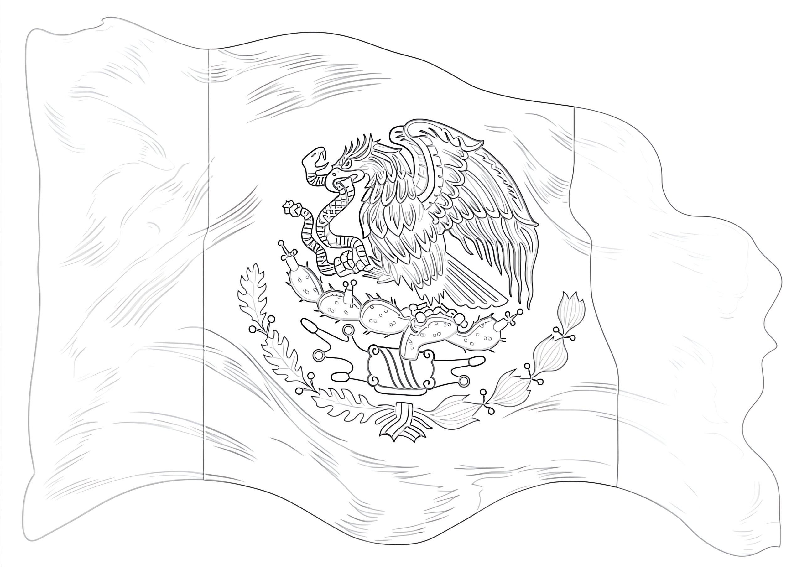 Mexico Flag Coloring Page
