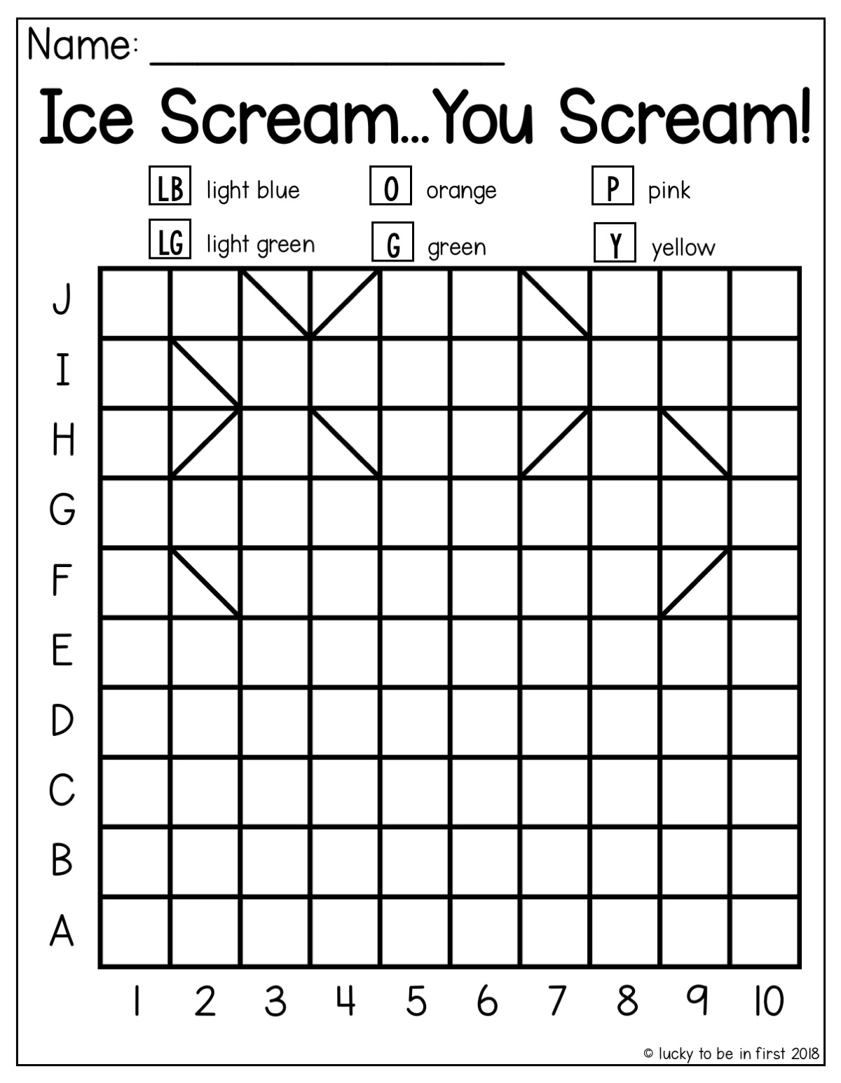 Printable Mystery Grid Coloring Pages