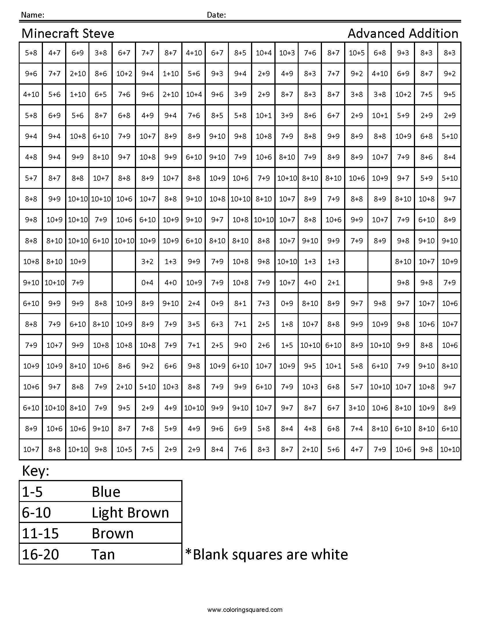 Printable Mystery Grid Coloring Pages