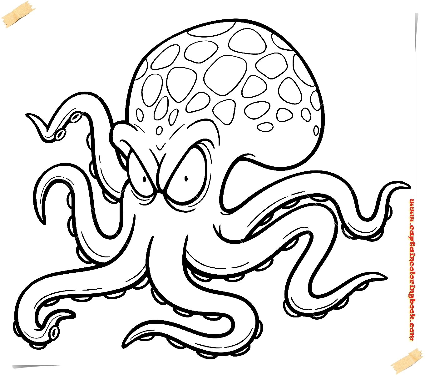 Printable Octopus Coloring Pages 02 2022