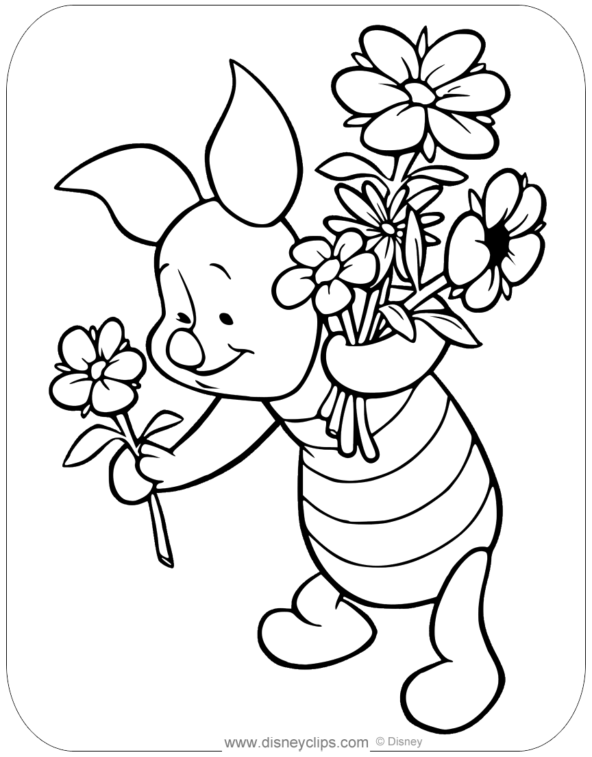 Printable Piglet Coloring Pages Disneyclips
