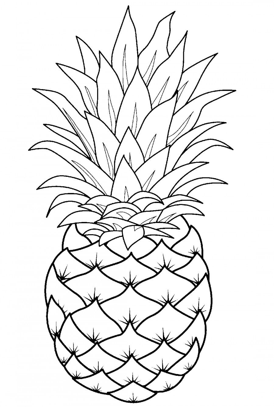 Printable Pineapple Coloring Pages