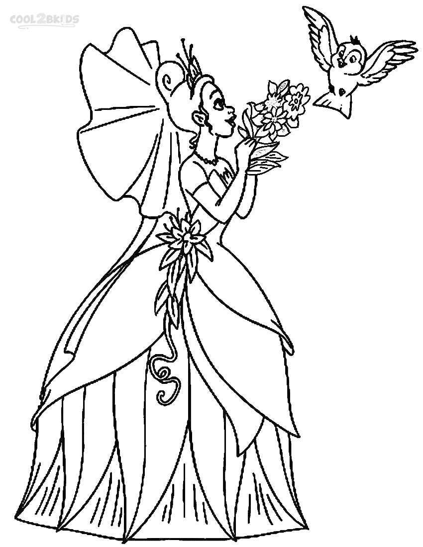 Printable Princess Tiana Coloring Pages For Kids Cool2bKids