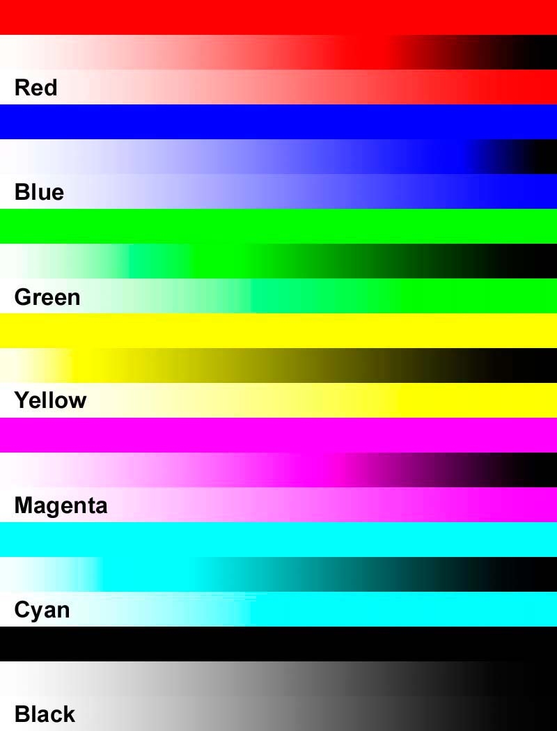 Printable Printer Color Test