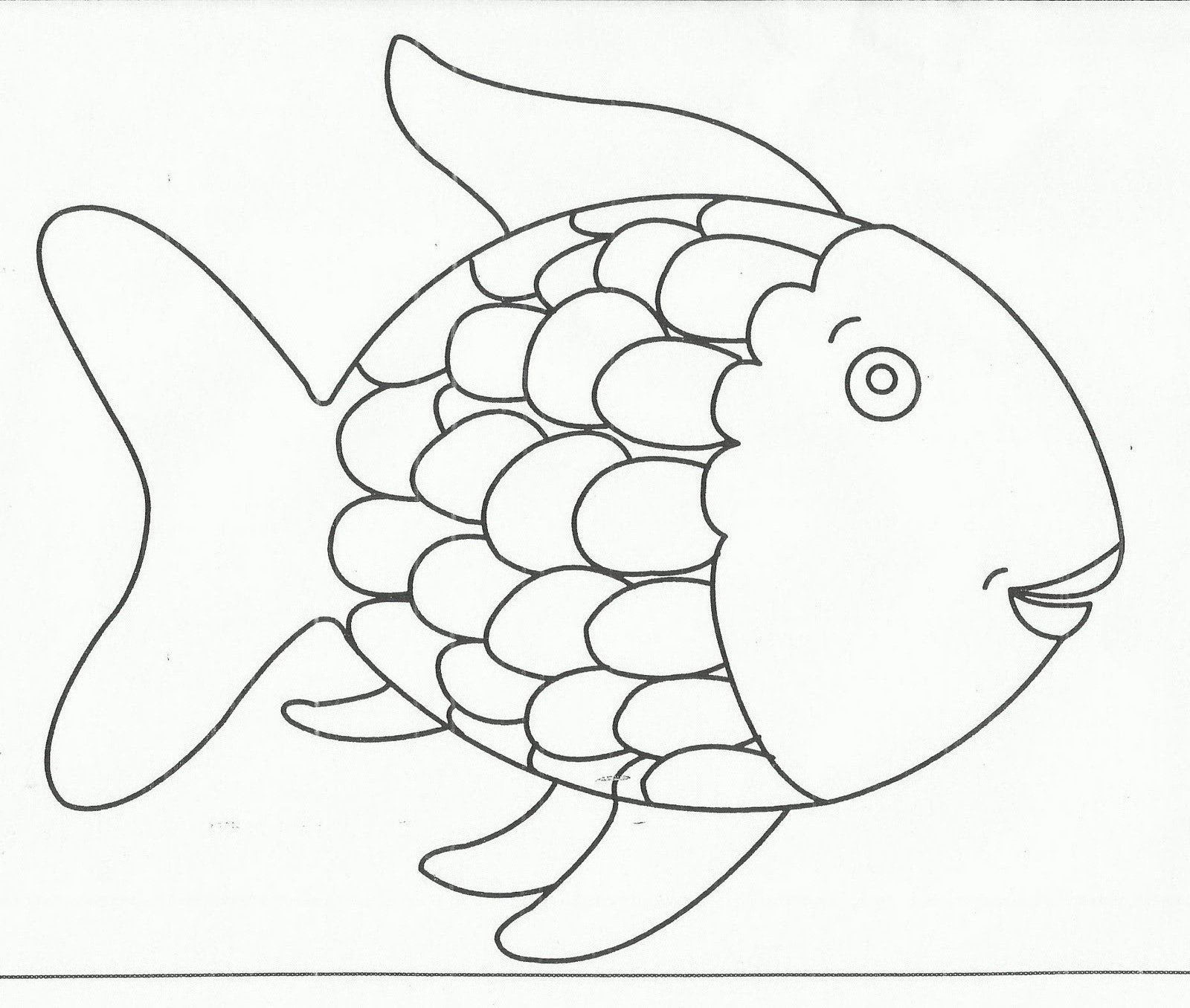 Rainbow Fish Coloring Page