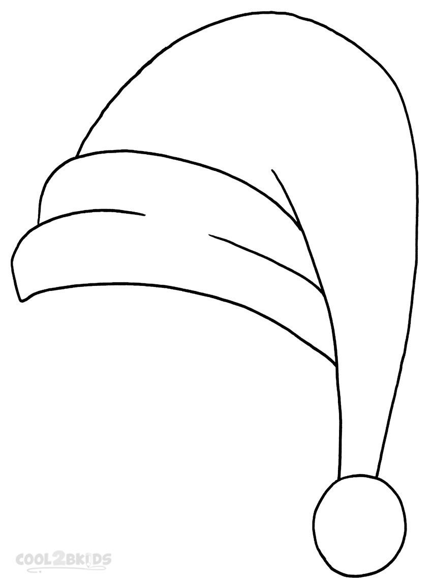 Printable Santa Hat Coloring Pages For Kids Cool2bKids Christmas Decals Christmas Stencils